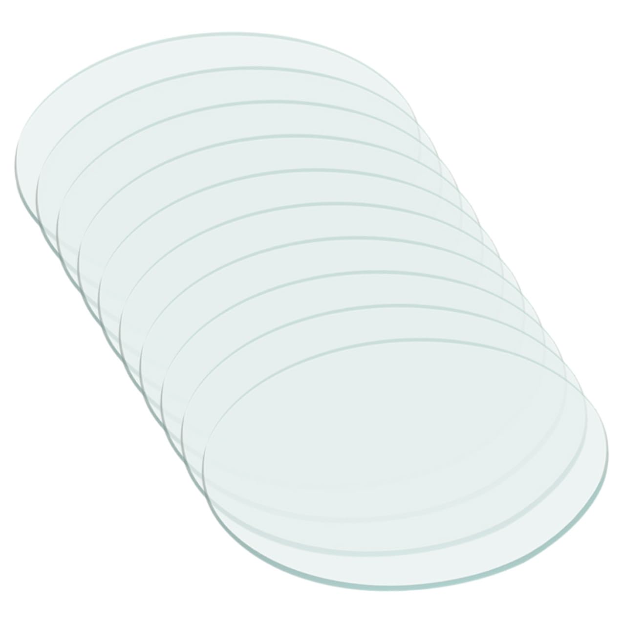 Flache Uhrengläser 10 Stück aus Glas für Laborversuche