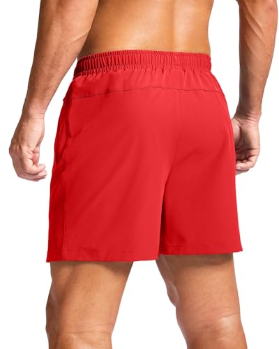 Image of G Gradual Men's Athletic Running Shorts with Zipper Pockets Quick Dry 7 inch / 5 inch / 9 inch Workout Gym Shorts for Basketball Hiking