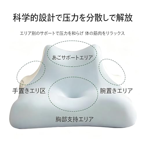Homseeうつ伏せ 枕【理学療法士監修設計】7in1多機能枕 ゴロゴロ枕 快眠枕 (グレー) [3]