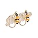 GRACE JUN Fashion Cute Small Bee Shape Clip on Earrings Without Piercing Charm Ear Clip Jewelry(bee)