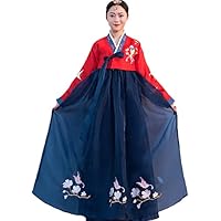 YUDATPG Hanbok - Conjunto de vestido de manga larga para mujer,