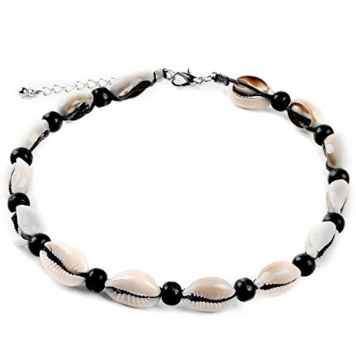 Preisvergleich Produktbild M-G-X Muschelkette, Bohemian-Stil, Hippie, Schwarz