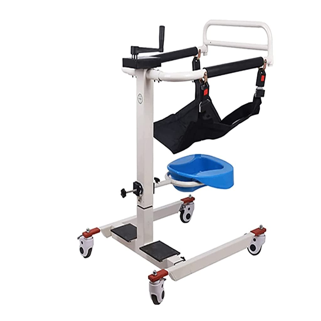 Elevador de silla de ruedas de transporte de acero para uso doméstico, elevadores de transferencia de cuerpo completo con 2 cojines y ruedas para personas mayores