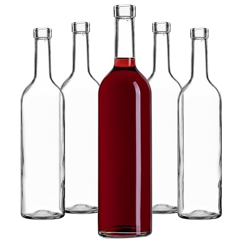 KADAX botella de vino de 750 ml, 10 unidades, vidrios vacíos para licor y licores