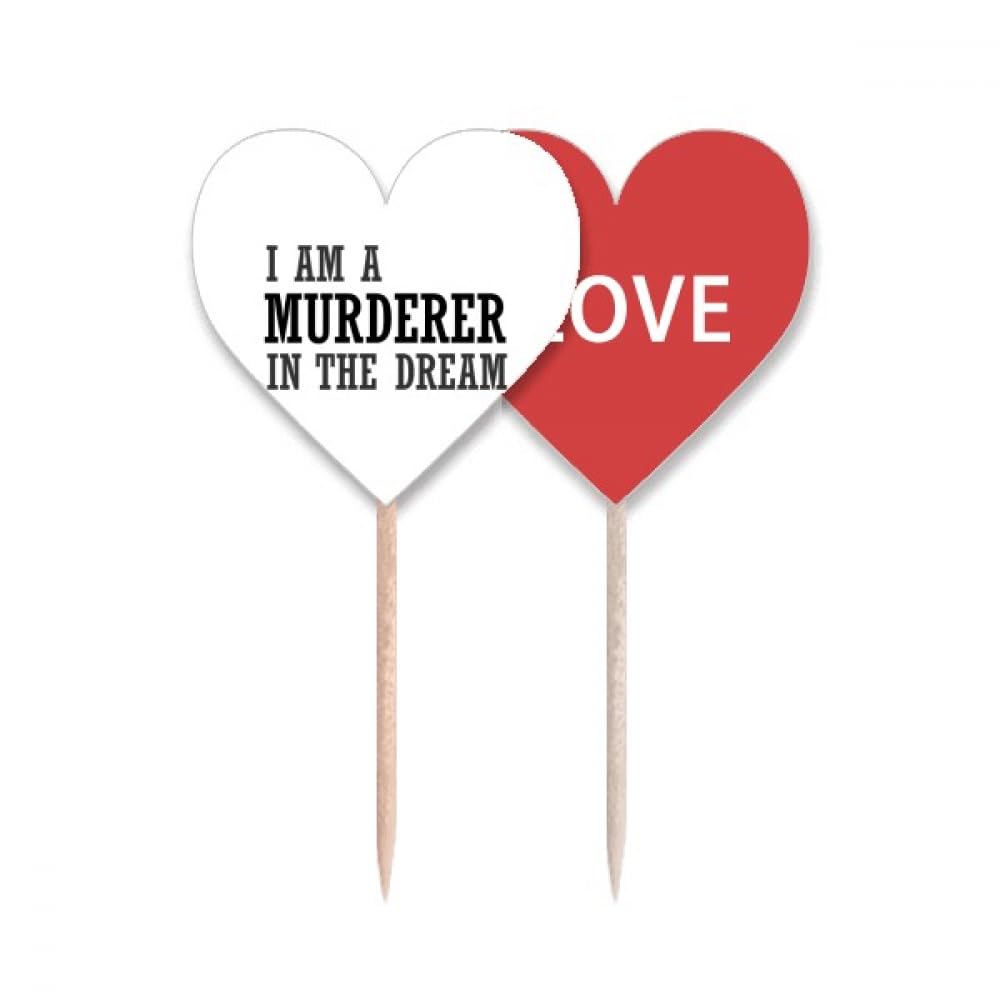 Cure-dents en forme de drapeau I Am A Murderer in The Dream pour buffets de soirées à thème