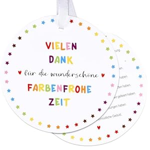 Betessin 10 Stück Kita Abschiedsgeschenk Anhänger