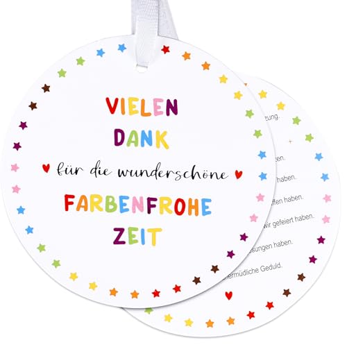 Betessin 10 Stück Kita Abschiedsgeschenk Anhänger