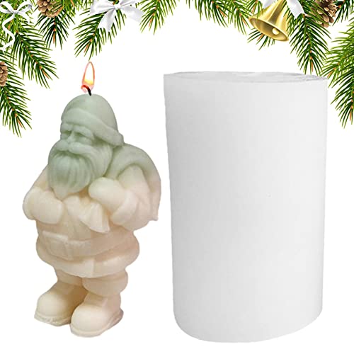 Molde de Papai Noel - Molde de Silicone DIY Multiuso Criativo Para Bolo | Molde de gesso para vela d