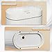 WLIVE Automatic Bathroom Trash Can with Lid, 9L/2.4Gallon, Motion Sensor Trash Can, 3 Modes, IPX5 Waterproof Small Waste Bin for Bathroom, Office, Dormitory, White + Gold