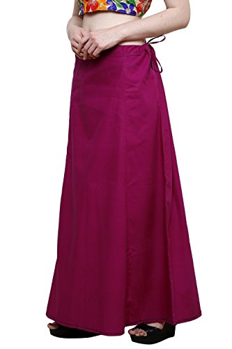 Image of Pistaa's combo of Women's Cotton Best Plain Solid Indian Readymade Inskirt Saree petticoats