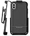 Encased iPhone Xs Max Belt Clip Holster Case, Heavy Duty Protective Cover with Rugged Holster Clip (Rebel Armor Series) Smooth Black