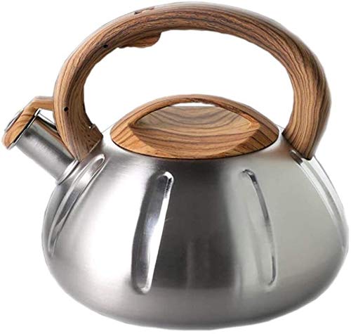 Théière sifflet SHISHI en inox durable avec poignée isolante 3L