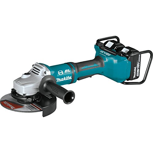 Makita Xag12Pt1 5.0Ah 18V X2 Lxt Lithium-Ion 36V Brushless Cordless 7" Paddle Switch Cut-Off/Angle Grinder Kit, With Electric Brake , Blue #TOP1