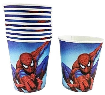 Trendy Tap Cartoon Superhero Disposable Paper Cup/Glass 250 ml (Pack of 20)