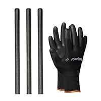 vasalat Gewindestange M8 1000mm Edelstahl A2-70 - Gewindestab mit Außengewinde DIN 976-1 - hochwertige Metallstange mit Gewinde - 3 Stück