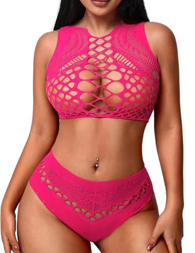 Ensemble lingerie en résille : élégance transparente pour nuits sensuelles