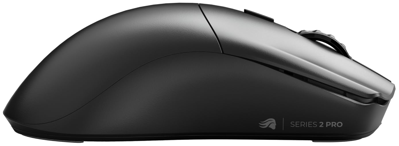 GLORIOUS Gaming Series 2 PRO mysz gamingowa - 55g. częst. odpyt. 8K, czujnik 26K, optyczne przełączniki, mysz e-sportowa dla PC, Ster. palcami/dłonią - Czarna - 2.4 GHz Wireless