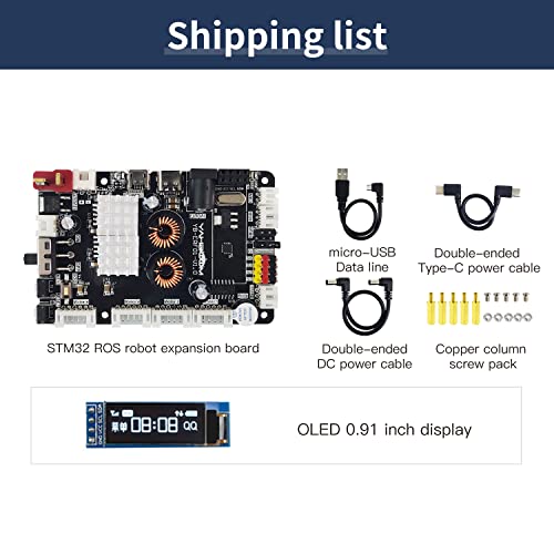 Yahboom Multifunctional Development Board For Raspberry Pi Jetson Nano Building Ros1 Ros2 Robot Expansion Board With 9-Axis Imu Sensor Stm32F103C8T6 Core (Ros Expansion Board) #TOP7