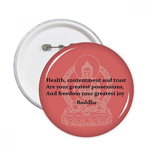 Citation de Bouddha sur badge pour veste et sac, l'accessoire idéal pour méditer