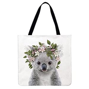 ARVALOLET Schoudertas Y2k tassen, schoudertassen, panda gedrukt schoudertas casual dames grote capaciteit tote handtassen, tas dames schoudertas, schoudertas (40x40cm)