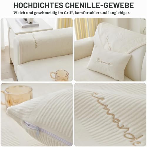 TOPCHANCES Sofa Überzug,2024 Neue Universelle rutschfeste Couch Überzug 1/2/3/4 Sitzer Für L Form Eckcouch Waschbar Sofabezug Hund Katze… – Ansicht 3