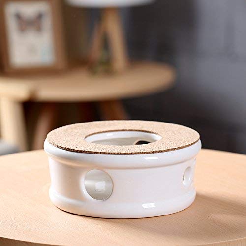 CosyYc Ceramic Teapot Warmer, Tea Light Warmer White, Design For Glass