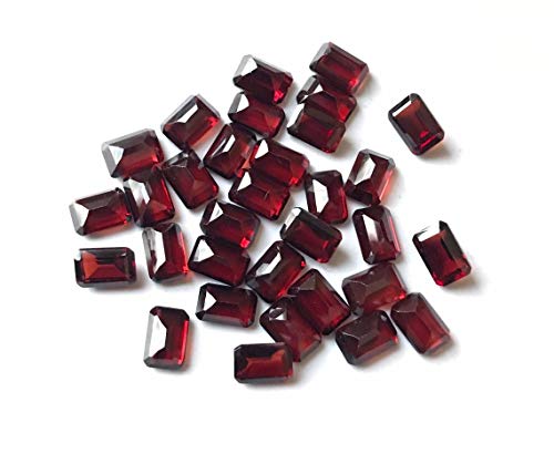 Grenat naturel 9x7mm octogone facetté pour création bijoux - 6