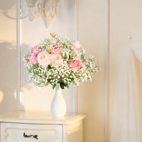 image for LYLYFAN Babys Breath Artificial Flowers,6 Pcs Gypsophila Faux Flowers 