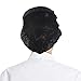 Elastic Chef Cap Cooking Hat Food Service Hair Nets Mesh Kitchen Net Reusable Restaurant Beanie (Black with Brim*1 Pcs, one Size) …