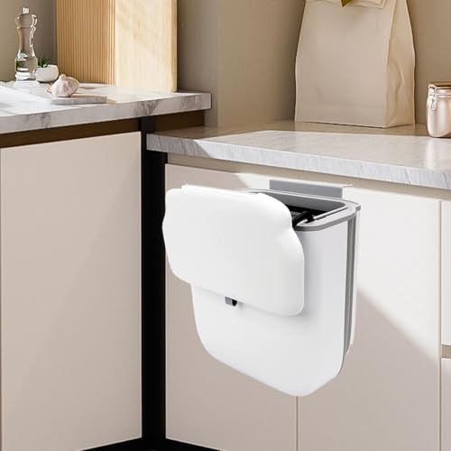 Poubelle suspendue cuisine pliable pour stopper le mal de dos