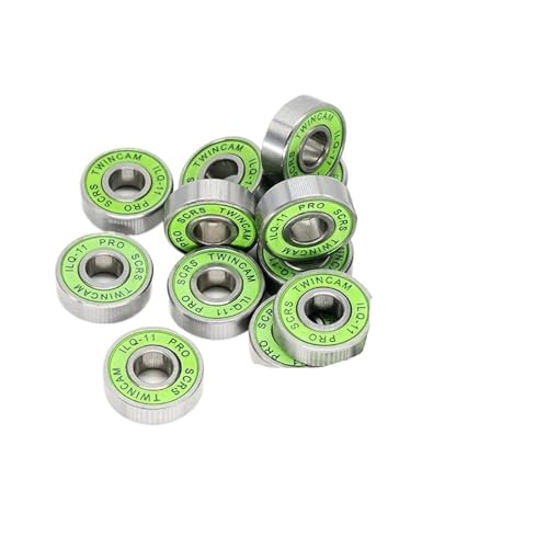 Roulement scooter lisse ILQ-11 contre les blocages de roues, 8 pièces 608 RS vert