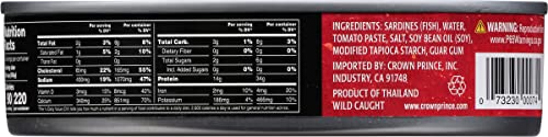 Crown Prince Sardines in Tomato Sauce, 7.5-Ounce Cans (Pack of 12) - Thumbnail 5