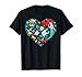 Disney Princess Ariel Flounder and Sebastian Collage Heart T-Shirt