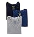 Polo Ralph Lauren Men's 3-Pack V-Neck T-Shirt Andover Heather/Bali Blue/Cruise Navy Small