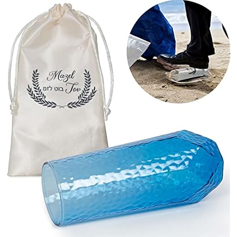 DOUDIZHU Jüdische Hochzeits-Chuppah-Bruchglas, Hochzeitsgeschenke für Paare Cover