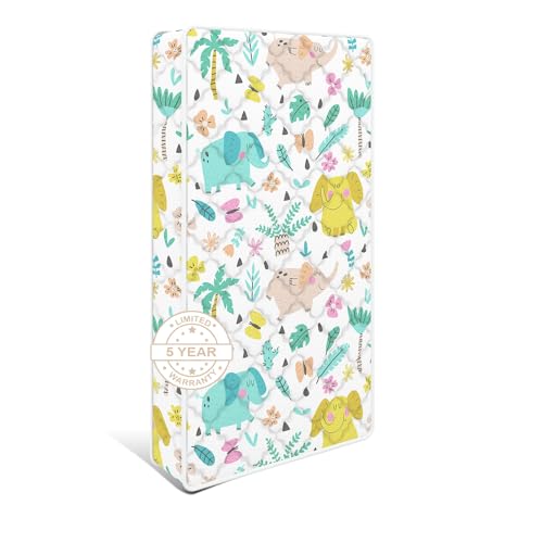 Moonlightfamily 5\" Standard Size Toddler Mattress, 52x27.5 inch, Elephant