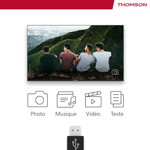 THOMSON 32 Zoll (81 cm) LED HD Easy TV - Kein Smart - Hotel Mode, USB, HDMI, Triple-Tuner (Kabel - Satellit - Antenne), AV IN, CI Plus, A Plus Panel - 32HD2S13