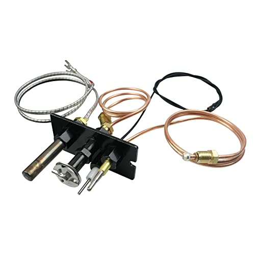 10002264 Propane Natural Gas Pilot Assembly Compatible with HHT Majestic Monessen Temco Vermont Castings Gas Stoves Fireplaces, Replace 10002265 3 Way NG SIT Pilot Assembly, with 750mV Thermopile
