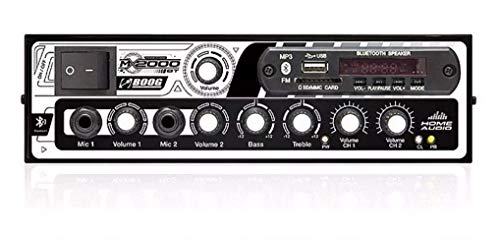 Receiver Bluetooth Boog Mx2000 Bluetooth Usb Sd 300w Rms 2 Canais Estéreo