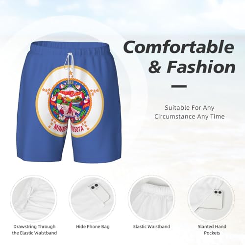 Short de bain homme avec doublure de compression maillot Minnesota original - 5