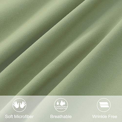 PiccoCasa Pillow Shams Double Brushed Microfiber, 2 Packs Pillowcases with Envelope Closure,Soft and Comfortable Pillowcases Sage 50 x 75cm - Cosy Home Interiors PiccoCasa Pillow Shams Double Brushed Microfiber, 2 Packs Pillowcases with Envelope Closure,Soft and Comfortable Pillowcases Sage 50 x 75cm - Image 5