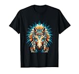Caballo indio nativo americano plumas indias Camiseta