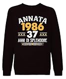 Photo Gallery felpa uomo girocollo idea regalo compleanno annata 1986 37 anni di splendore Photo Gallery felpa uomo girocollo idea regalo compleanno annata 1986 37 anni di splendore