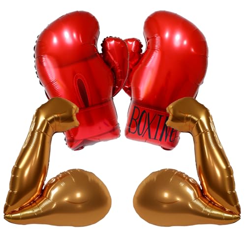 Red Boxing Gloves Balloons for Fight Night & Wrestling Party