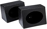 American Sound Connection Universal 6x9 Full Range Wedge Angle Speaker Box Enclosure Pair - Rhino Coated