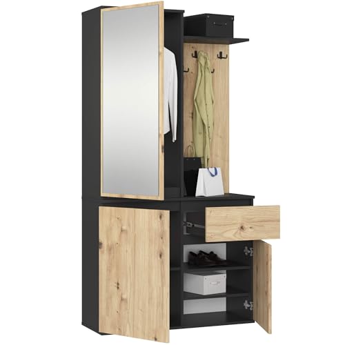 AKORD Mueble Recibidor con Espejo: 95 cm