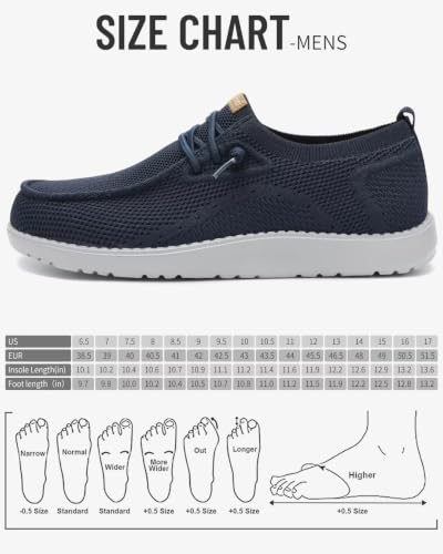 Image of 1TAZERO Men's Extra Wide Slip-On Shoes 4E-6E Wide Walking Orthopedic with Arch Support for Wide Fit Plantar Fasciitis