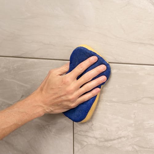 QEP 70010 Microfiber Polishing Sponge for Grouting & Cleaning - 7.5\" x 5.5”