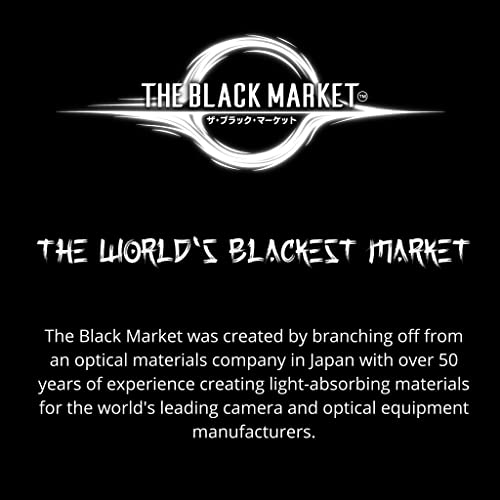 The Black Market Musou Tecido Preto FR (Resistente ao Fogo) - Corte Tamanho A4