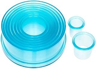 Ateco 5757 Plain Edge Round Cutter Set in Graduated Sizes, Durable, Food-Safe Plastic